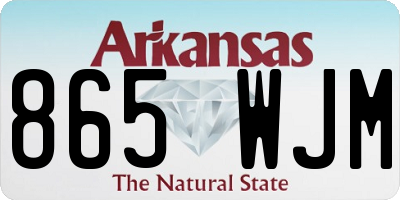 AR license plate 865WJM