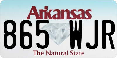 AR license plate 865WJR