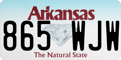 AR license plate 865WJW