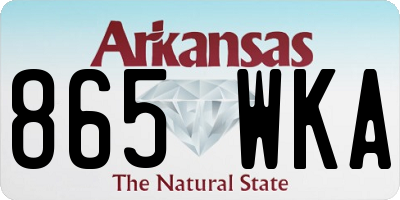 AR license plate 865WKA