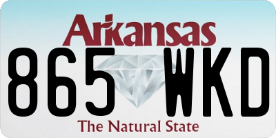 AR license plate 865WKD