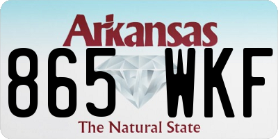 AR license plate 865WKF