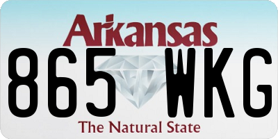 AR license plate 865WKG