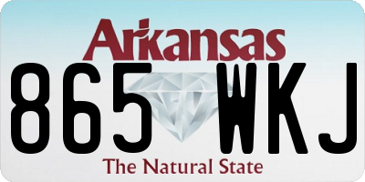 AR license plate 865WKJ