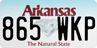 AR license plate 865WKP