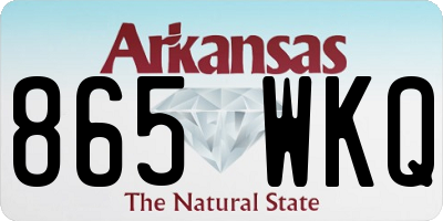 AR license plate 865WKQ