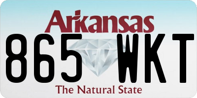 AR license plate 865WKT