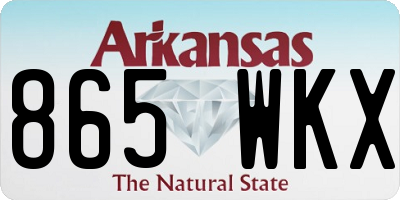 AR license plate 865WKX