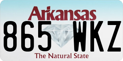 AR license plate 865WKZ
