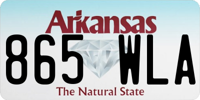 AR license plate 865WLA