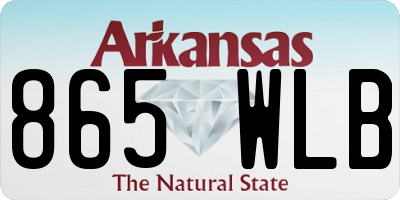 AR license plate 865WLB