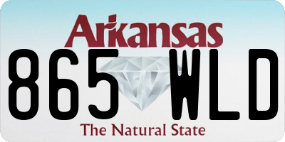 AR license plate 865WLD
