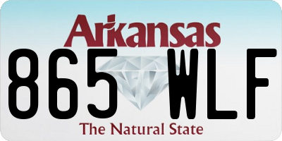 AR license plate 865WLF
