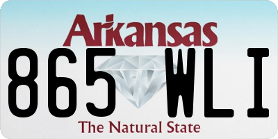 AR license plate 865WLI