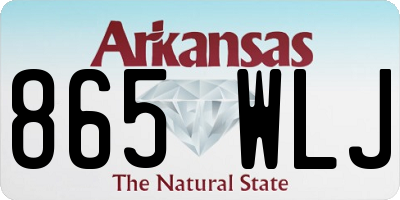 AR license plate 865WLJ