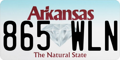 AR license plate 865WLN