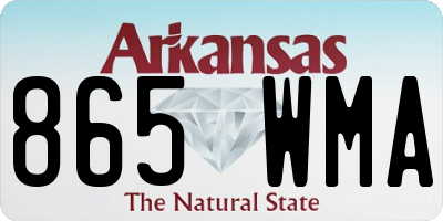 AR license plate 865WMA