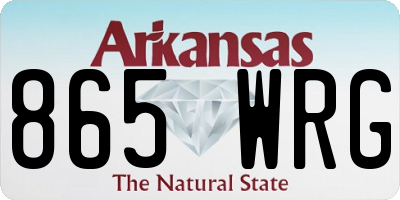 AR license plate 865WRG