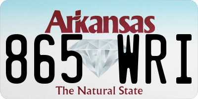 AR license plate 865WRI
