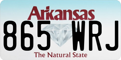 AR license plate 865WRJ