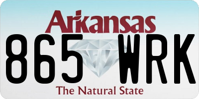 AR license plate 865WRK