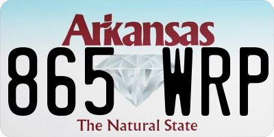 AR license plate 865WRP