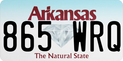 AR license plate 865WRQ