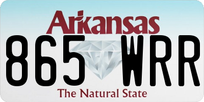AR license plate 865WRR