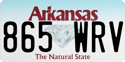 AR license plate 865WRV
