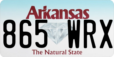 AR license plate 865WRX