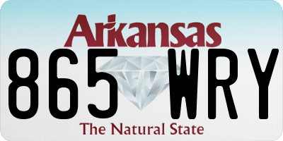 AR license plate 865WRY