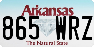 AR license plate 865WRZ
