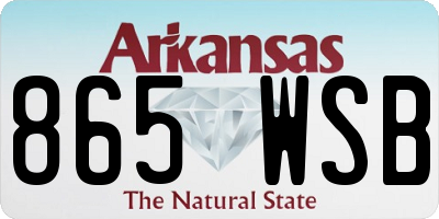 AR license plate 865WSB