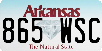 AR license plate 865WSC