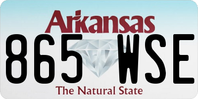 AR license plate 865WSE