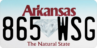 AR license plate 865WSG