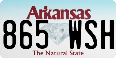 AR license plate 865WSH