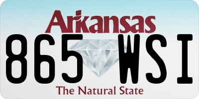 AR license plate 865WSI