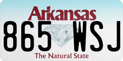 AR license plate 865WSJ