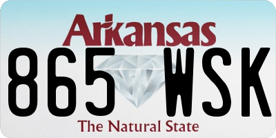 AR license plate 865WSK