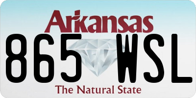 AR license plate 865WSL