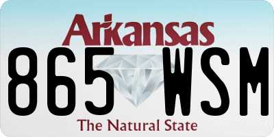 AR license plate 865WSM