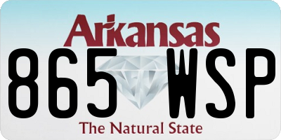 AR license plate 865WSP
