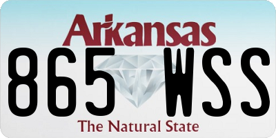 AR license plate 865WSS