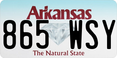 AR license plate 865WSY