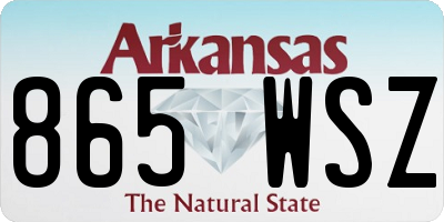 AR license plate 865WSZ