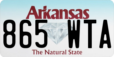 AR license plate 865WTA
