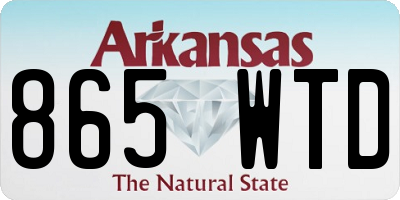 AR license plate 865WTD