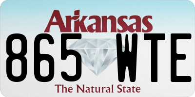 AR license plate 865WTE