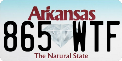 AR license plate 865WTF